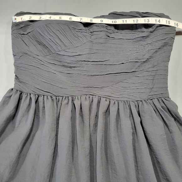 Ark & Co Gray Slate Mini Dress Strapless Sweetheart Formal Padded Women's Size L - Picture 8 of 11